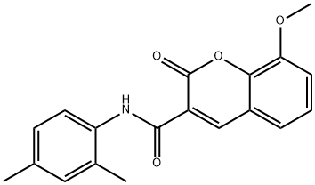 N-(2,4-dimethylphenyl)-8-methoxy-2-oxo-2H-chromene-3-carboxamide Structural
