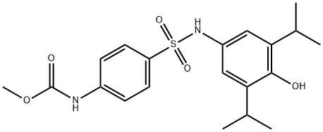 methyl (4-(N-(4-hydroxy-3,5-diisopropylphenyl)sulfamoyl)phenyl)carbamate Structural