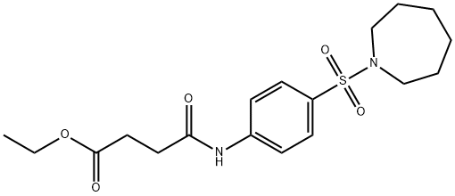 ethyl 4-{[4-(1-azepanylsulfonyl)phenyl]amino}-4-oxobutanoate Structural