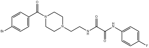 N-(2-{4-[(4-bromophenyl)carbonyl]piperazin-1-yl}ethyl)-N'-(4-fluorophenyl)ethanediamide Structural