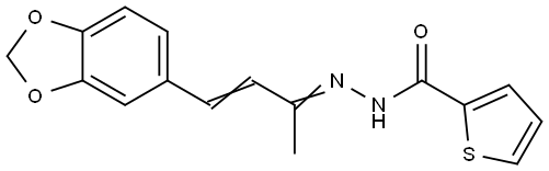 N'-[(2E,3E)-4-(1,3-benzodioxol-5-yl)but-3-en-2-ylidene]thiophene-2-carbohydrazide Structural