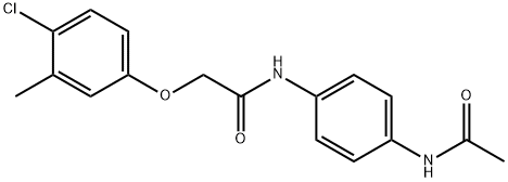 N-[4-(acetylamino)phenyl]-2-(4-chloro-3-methylphenoxy)acetamide Structural