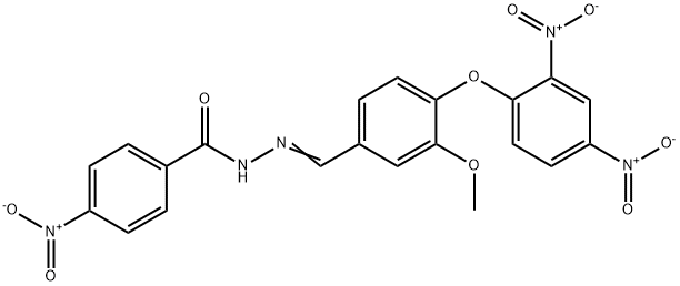 N'-{(Z)-[4-(2,4-dinitrophenoxy)-3-methoxyphenyl]methylidene}-4-nitrobenzohydrazide Structural
