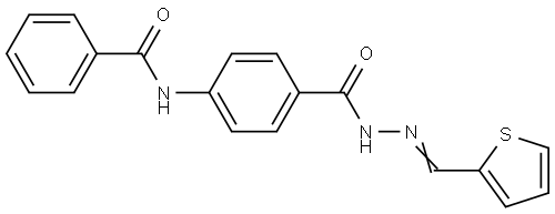 N-(4-{[2-(2-thienylmethylene)hydrazino]carbonyl}phenyl)benzamide Structural