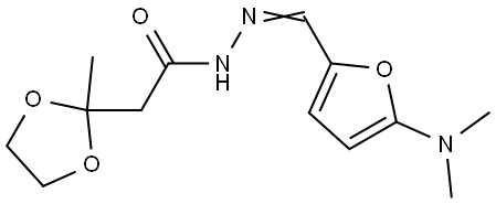 N'-{(E)-[5-(dimethylamino)furan-2-yl]methylidene}-2-(2-methyl-1,3-dioxolan-2-yl)acetohydrazide Structural