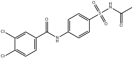 N-[4-(acetylsulfamoyl)phenyl]-3,4-dichlorobenzamide Structural