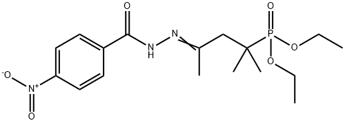 diethyl 3-({4-nitrobenzoyl}hydrazono)-1,1-dimethylbutylphosphonate Structural