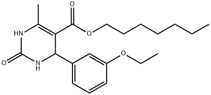 heptyl 4-(3-ethoxyphenyl)-6-methyl-2-oxo-1,2,3,4-tetrahydropyrimidine-5-carboxylate Structural