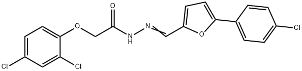 N'-{(E)-[5-(4-chlorophenyl)furan-2-yl]methylidene}-2-(2,4-dichlorophenoxy)acetohydrazide Structural