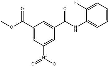 methyl 3-[(2-fluorophenyl)carbamoyl]-5-nitrobenzoate Structural