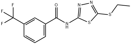 N-(5-(ethylthio)-1,3,4-thiadiazol-2-yl)-3-(trifluoromethyl)benzamide Structural