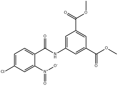 dimethyl 5-[(4-chloro-2-nitrobenzoyl)amino]benzene-1,3-dicarboxylate Structural