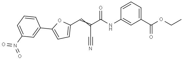 ethyl (Z)-3-(2-cyano-3-(5-(3-nitrophenyl)furan-2-yl)acrylamido)benzoate Structural