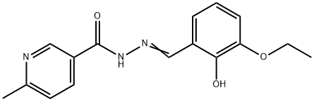N'-[(Z)-(3-ethoxy-2-hydroxyphenyl)methylidene]-6-methylpyridine-3-carbohydrazide Structural
