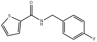 N-(4-fluorobenzyl)thiophene-2-carboxamide Structural