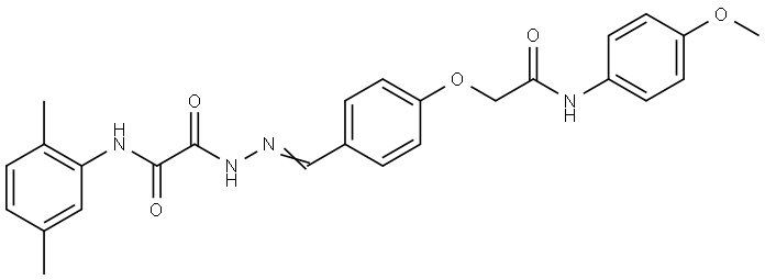 N-(2,5-dimethylphenyl)-2-[(2E)-2-(4-{2-[(4-methoxyphenyl)amino]-2-oxoethoxy}benzylidene)hydrazinyl]-2-oxoacetamide Structural