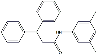 N-(3,5-dimethylphenyl)-3,3-diphenylpropanamide Structural