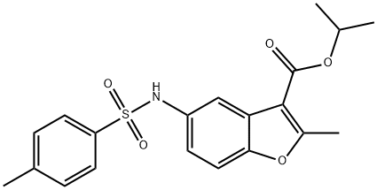 isopropyl 2-methyl-5-((4-methylphenyl)sulfonamido)benzofuran-3-carboxylate Structural