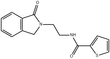 N-[2-(3-oxo-1H-isoindol-2-yl)ethyl]thiophene-2-carboxamide Structural