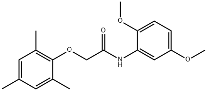 N-(2,5-dimethoxyphenyl)-2-(2,4,6-trimethylphenoxy)acetamide Structural