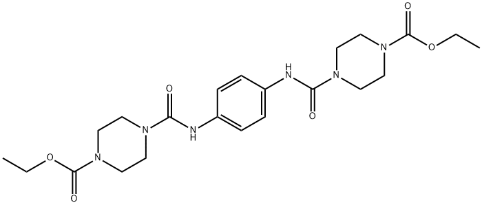 ethyl 4-[[4-[(4-ethoxycarbonylpiperazine-1-carbonyl)amino]phenyl]carbamoyl]piperazine-1-carboxylate Structural