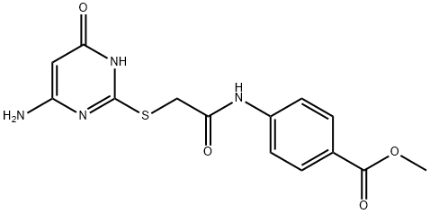 methyl 4-({[(6-amino-4-oxo-1,4-dihydropyrimidin-2-yl)sulfanyl]acetyl}amino)benzoate Structural