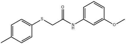 N-(3-methoxyphenyl)-2-[(4-methylphenyl)sulfanyl]acetamide Structural