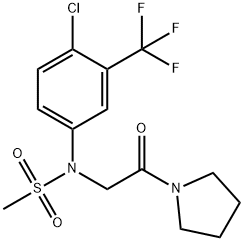 N-[4-chloro-3-(trifluoromethyl)phenyl]-N-[2-oxo-2-(pyrrolidin-1-yl)ethyl]methanesulfonamide Structural