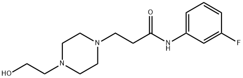 N-(3-fluorophenyl)-3-[4-(2-hydroxyethyl)piperazin-1-yl]propanamide Structural