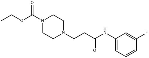 ethyl 4-[3-(3-fluoroanilino)-3-oxopropyl]-1-piperazinecarboxylate Structural