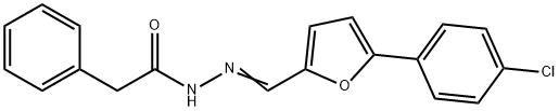 N-[(E)-[5-(4-chlorophenyl)furan-2-yl]methylideneamino]-2-phenylacetamide Structural