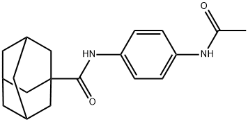 N-[4-(acetylamino)phenyl]tricyclo[3.3.1.1~3,7~]decane-1-carboxamide Structural