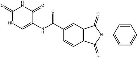 N-(2,4-dioxo-1,2,3,4-tetrahydropyrimidin-5-yl)-1,3-dioxo-2-phenyl-2,3-dihydro-1H-isoindole-5-carboxamide Structural