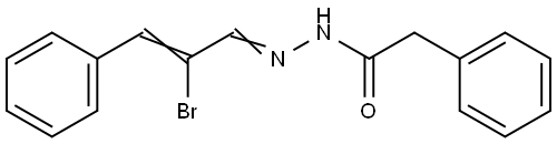 N'-[(1E,2Z)-2-bromo-3-phenylprop-2-en-1-ylidene]-2-phenylacetohydrazide Structural