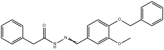 N'-{(E)-[4-(benzyloxy)-3-methoxyphenyl]methylidene}-2-phenylacetohydrazide Structural