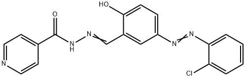 N'-[(E)-{5-[(E)-(2-chlorophenyl)diazenyl]-2-hydroxyphenyl}methylidene]pyridine-4-carbohydrazide Structural