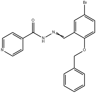 N'-{(E)-[2-(benzyloxy)-5-bromophenyl]methylidene}pyridine-4-carbohydrazide Structural