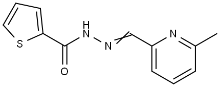 N-[(E)-(6-methylpyridin-2-yl)methylideneamino]thiophene-2-carboxamide Structural