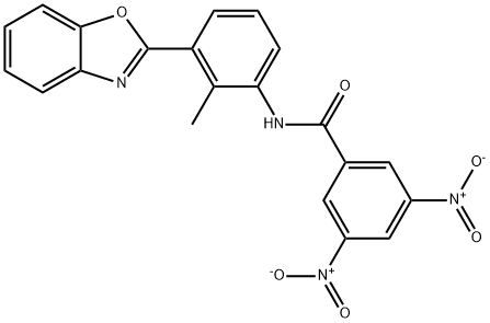 N-[3-(1,3-benzoxazol-2-yl)-2-methylphenyl]-3,5-dinitrobenzamide Structural