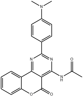 N-{2-[4-(dimethylamino)phenyl]-5-oxo-5H-chromeno[4,3-d]pyrimidin-4-yl}acetamide Structural