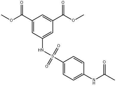 dimethyl 5-[(4-acetamidophenyl)sulfonylamino]benzene-1,3-dicarboxylate Structural