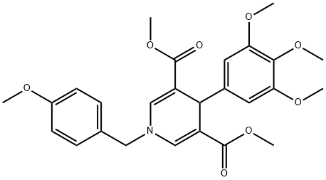 dimethyl 1-(4-methoxybenzyl)-4-(3,4,5-trimethoxyphenyl)-1,4-dihydropyridine-3,5-dicarboxylate Structural