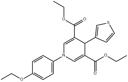 diethyl 1-(4-ethoxyphenyl)-4-(thiophen-3-yl)-1,4-dihydropyridine-3,5-dicarboxylate Structural