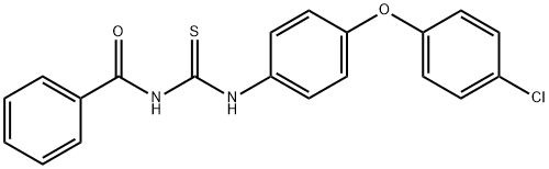 N-{[4-(4-chlorophenoxy)phenyl]carbamothioyl}benzamide Structural