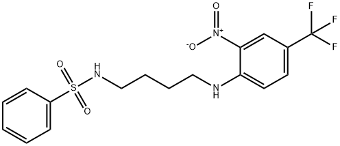 N-(4-{[2-nitro-4-(trifluoromethyl)phenyl]amino}butyl)benzenesulfonamide Structural