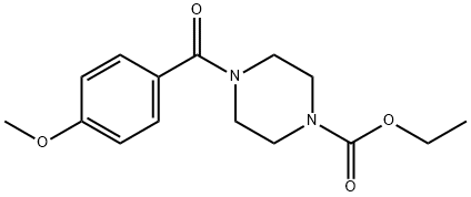 ethyl 4-[(4-methoxyphenyl)carbonyl]piperazine-1-carboxylate Structural