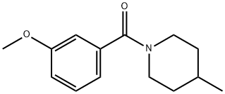 methyl 3-[(4-methyl-1-piperidinyl)carbonyl]phenyl ether Structural