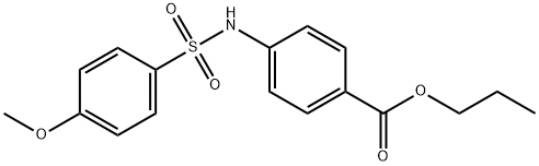 propyl 4-[(4-methoxyphenyl)sulfonylamino]benzoate Structural