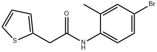 N-(4-bromo-2-methylphenyl)-2-(thiophen-2-yl)acetamide Structural
