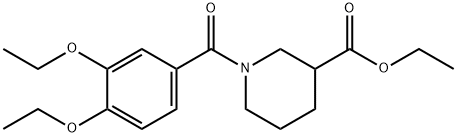 ethyl 1-(3,4-diethoxybenzoyl)-3-piperidinecarboxylate Structural